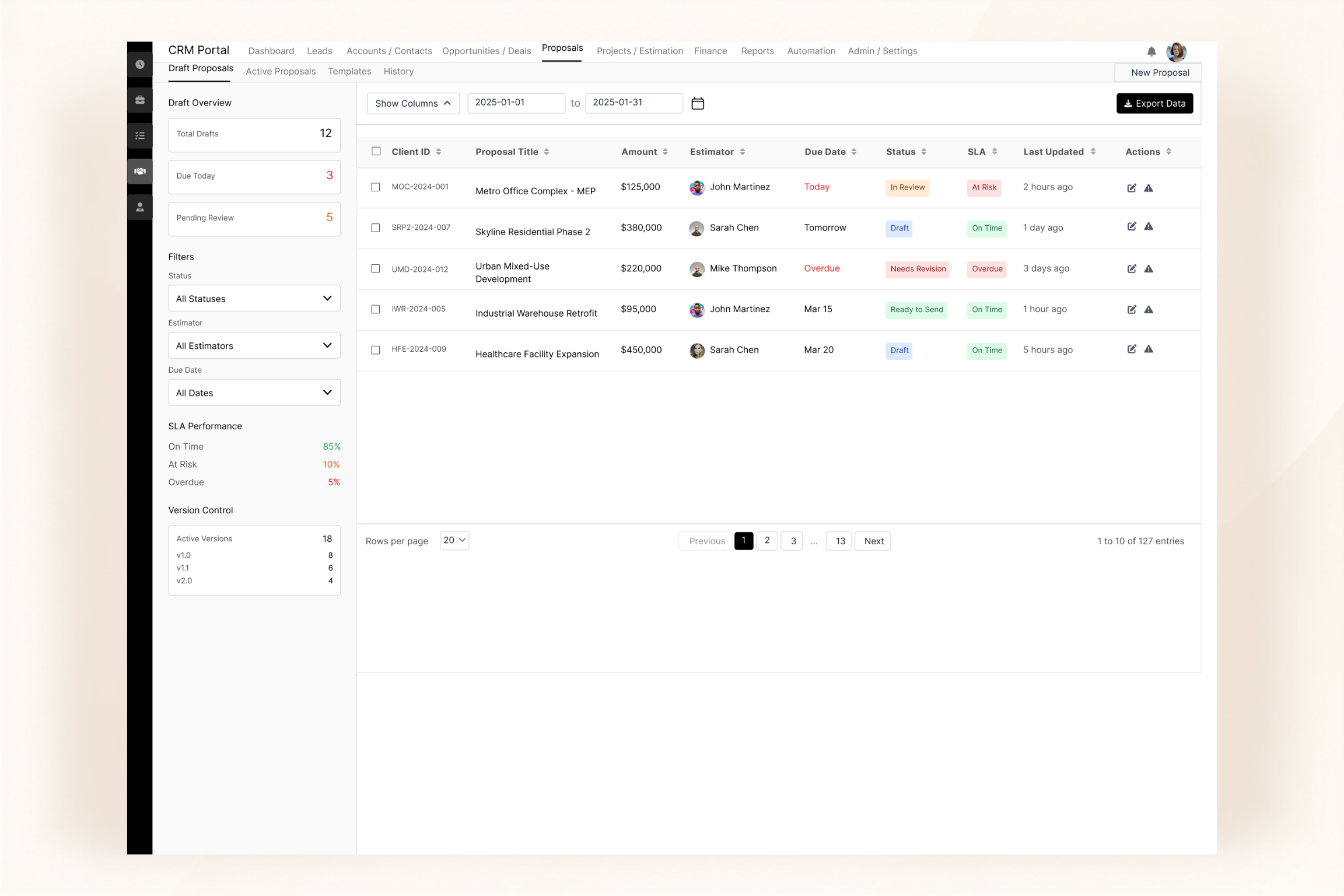 Proposal & Payment Management
