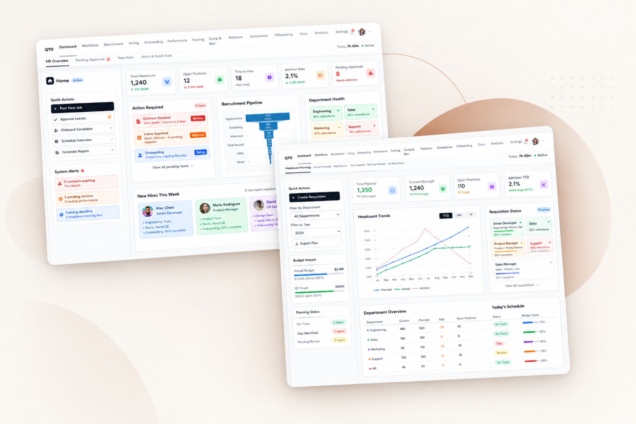 Unified workflows for hrm